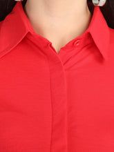 Load image into Gallery viewer, Formal Red Maternity Dress - Neck View