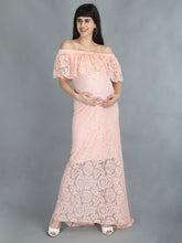 Load image into Gallery viewer, Petal Peach Maternity Dress