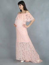 Load image into Gallery viewer, Petal Peach Maternity Dress