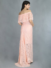 Load image into Gallery viewer, Petal Peach Maternity Dress - Back View