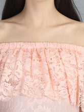 Load image into Gallery viewer, Petal Peach Maternity Dress - Neck View