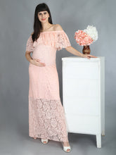 Load image into Gallery viewer, Petal Peach Maternity Dress
