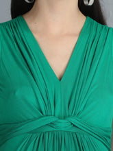 Load image into Gallery viewer, Mesmerising Green Maternity Dress - Neck View