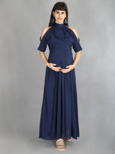 Load image into Gallery viewer, Midnight Blue Maternity Dress