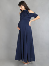 Load image into Gallery viewer, Midnight Blue Maternity Dress