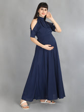 Load image into Gallery viewer, Midnight Blue Maternity Dress