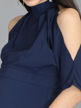 Load image into Gallery viewer, Midnight Blue Maternity Dress - Shoulder View
