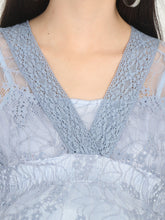 Load image into Gallery viewer, Pristine Grey Maternity Dress - Neck View