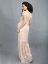 Load image into Gallery viewer, Raspberry Glow Maternity Dress - Back View