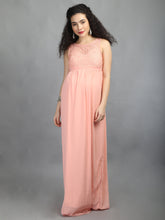 Load image into Gallery viewer, Blossoms Peach Maternity Dress