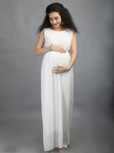 Load image into Gallery viewer, Pure White Maternity Dress