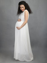 Load image into Gallery viewer, Pure White Maternity Dress