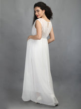 Load image into Gallery viewer, Pure White Maternity Dress - Back View