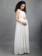 Load image into Gallery viewer, Pure White Maternity Dress