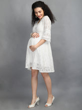 Load image into Gallery viewer, Pristine White Maternity Dress
