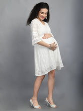 Load image into Gallery viewer, Pristine White Maternity Dress