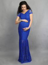 Load image into Gallery viewer, Lake Blue Maternity Dress