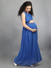 Load image into Gallery viewer, Royal Blue Maternity Dress