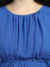 Load image into Gallery viewer, Royal Blue Maternity Dress - Zoom View