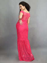 Load image into Gallery viewer, Hot Pink Maternity Dress - Back View