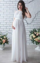 Load image into Gallery viewer, Pure White Maternity Dress- For Photoshoot