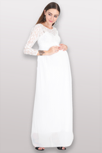 Load image into Gallery viewer, White Lace Maternity Dress
