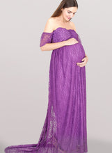 Load image into Gallery viewer, Deep Violet Maternity Dress