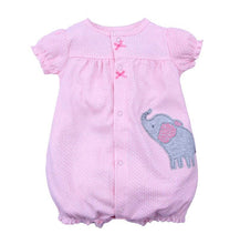 Load image into Gallery viewer, Baby Romper Shorts - Pink Elephant