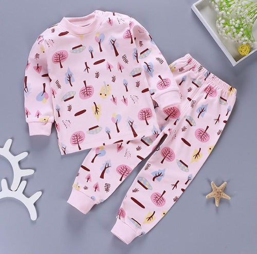Pink Forest Baby and Toddler Pajama Set