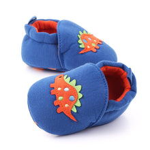 Load image into Gallery viewer, Naughty Dino Canvas Baby Shoes