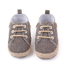 Load image into Gallery viewer, Lace Up Baby Sneakers Brown