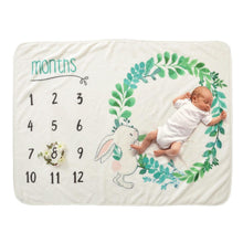 Load image into Gallery viewer, Hello Bunny- Baby Milestone Blanket- with Baby