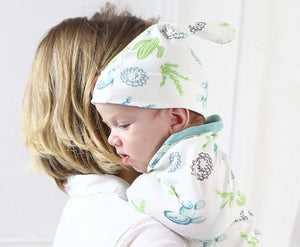 Baby Swaddle Blanket and Cap Set- PolarStag- Baby View