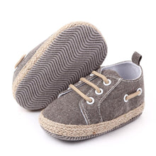 Load image into Gallery viewer, Lace Up Baby Sneakers Brown