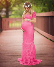 Load image into Gallery viewer, Hot Pink Maternity Dress for Photoshoot-Stylised View
