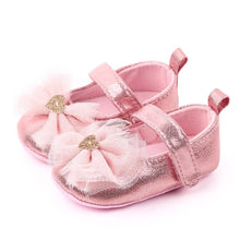 Load image into Gallery viewer, Pink Bow Velcro Baby Bellies