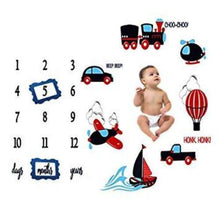 Load image into Gallery viewer, I Love Cars- Baby Milestone Blanket- Zoom View