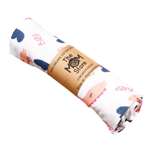 Muslin Swaddle Wrap - Baby Dino