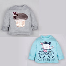 Load image into Gallery viewer, Fleeced Lined Winter Sweatshirt Combo - Sweet Like A Cupcake - Kitty Ride