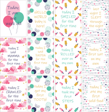 Load image into Gallery viewer, Sweet Cupcake Theme Milestone Cards- (Pack of 24)
