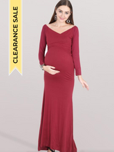 Load image into Gallery viewer, Maroon Marvel Maternity Dress