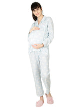 Load image into Gallery viewer, Princess Blue Maternity Nightwear