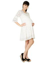 Load image into Gallery viewer, Pristine White Maternity Dress