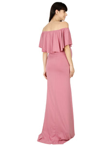Blush Pink Maternity Dress - Back View