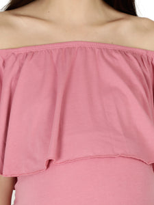 Blush Pink Maternity Dress - Zoom View