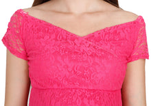Load image into Gallery viewer, Hot Pink Maternity Dress for Photoshoot-Detailed Front View
