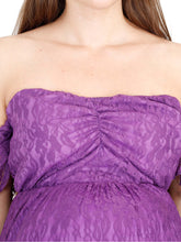 Load image into Gallery viewer, Deep Violet Maternity Dress-Detailed View Front