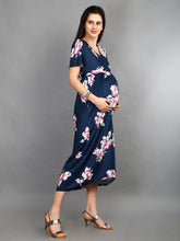 Load image into Gallery viewer, Maternity Nursing Dress Side