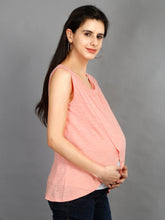Load image into Gallery viewer, Comfort Mommy Maternity and Nursing Wear Top - Peach