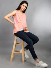 Load image into Gallery viewer, Comfort Mommy Maternity and Nursing Wear Top - Peach